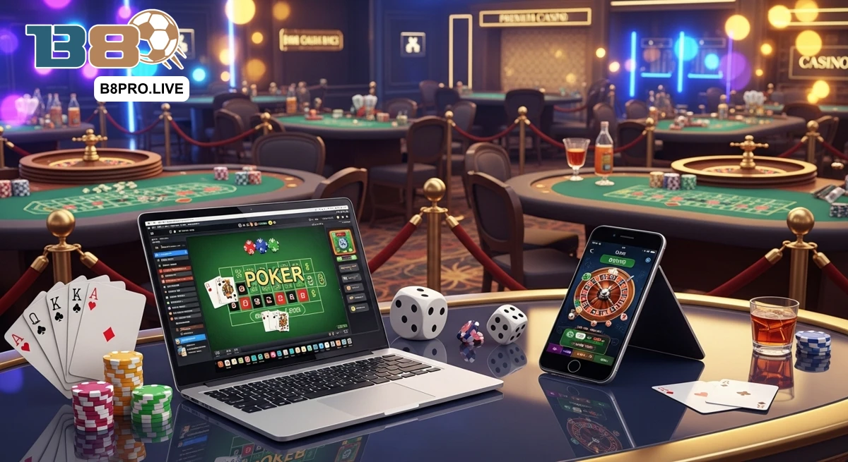 B8 – sảnh live casino với dealer thật